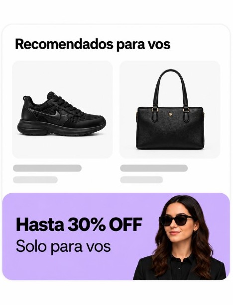 Recomendados para vos con oferta personalizada del 30% OFF